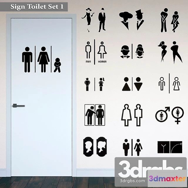 929792 - Sign toilet set 1