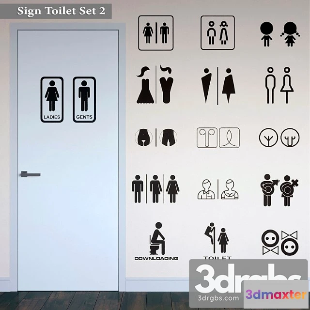 929794 - Sign toilet set 2