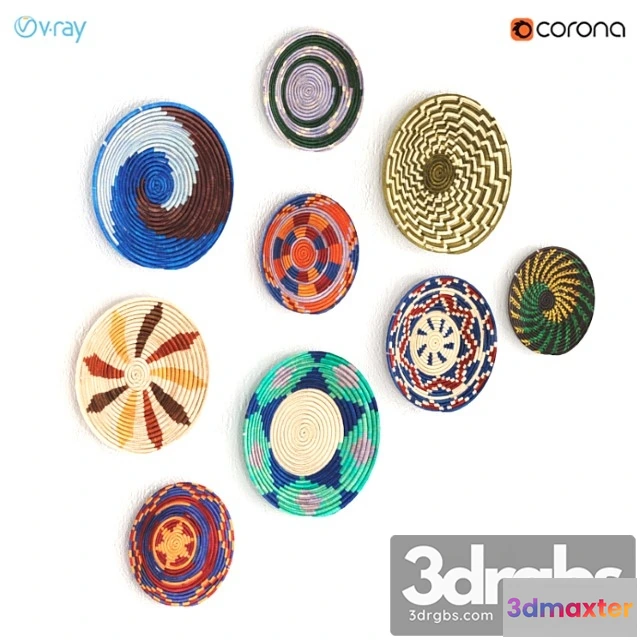 929912 - Uganda Wicker African Wall Baskets