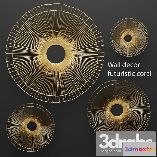 929970 - Wall Decor Futuristic Coral Panel Wall Decor