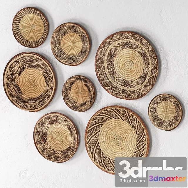 930192 - Wicker african wall baskets._1