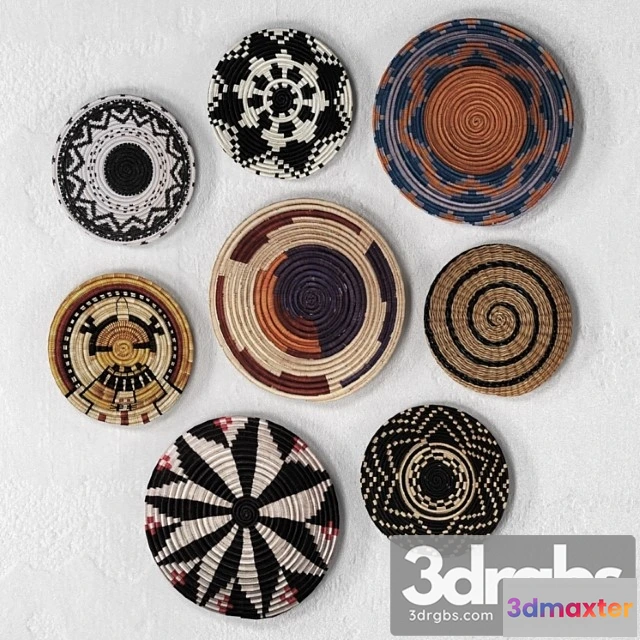 930198 - Wicker african wall baskets_2