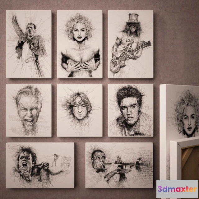 1603088 - decoration - Music legends 01 3D Max