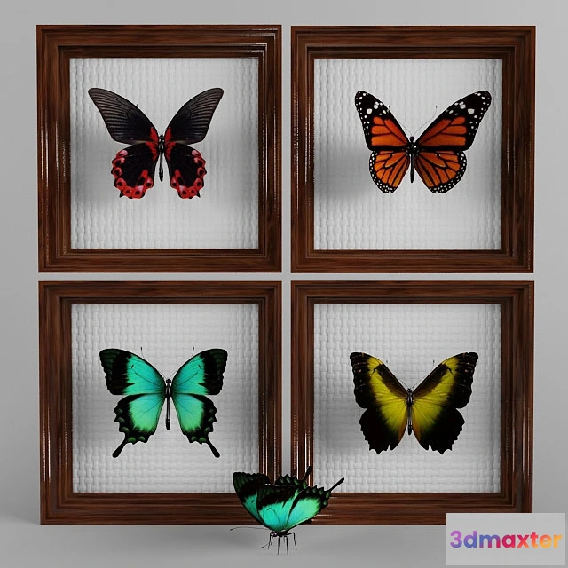 1603102 - decoration - Butterflies 01 3D Max