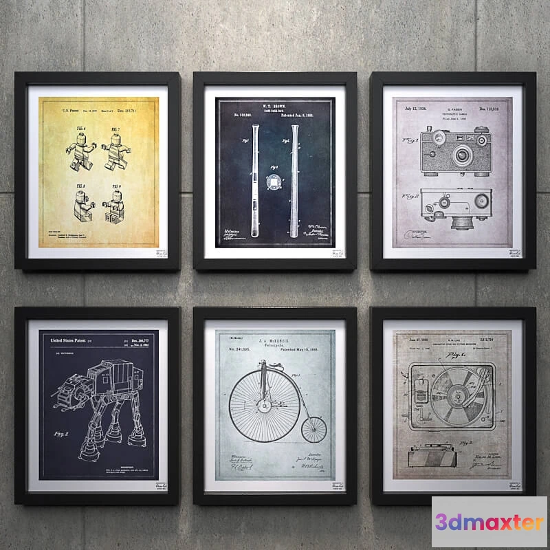 1603158 - decoration - Lego patent 3D Max