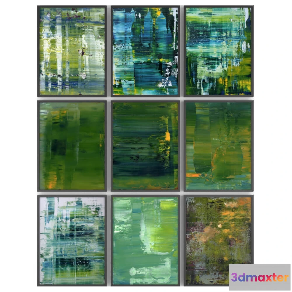 1603214 - decoration - Paintings by Koen Lybaert set 2 3D Max