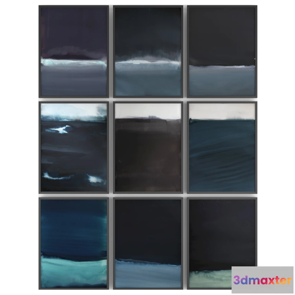 1603216 - decoration - Paintings by Koen Lybaert set 3 3D Max