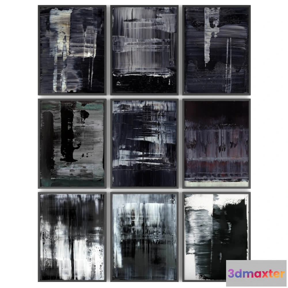 1603222 - decoration - Paintings by Koen Lybaert set 1 3D Max