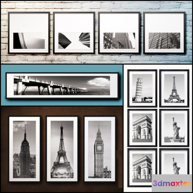 1603228 - decoration - Picture in the frame. 113 Picture Frame Collection 3D Max