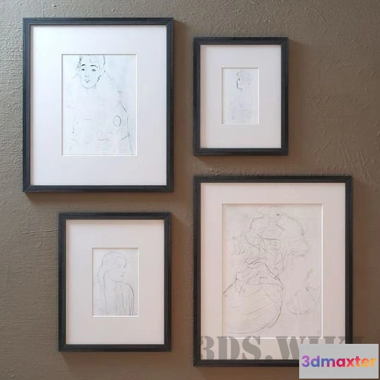 1603398 - decoration - Restoration Hardware frames 3D Max