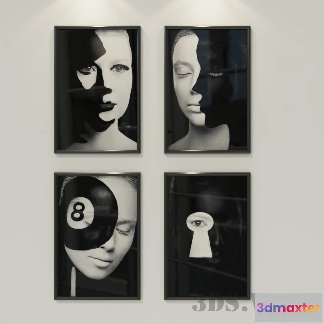 1603466 - decoration - Paintings - a woman’s face 3D Max