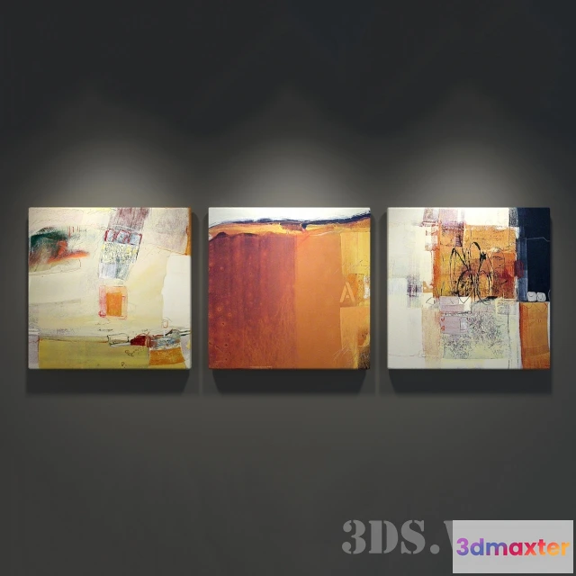 1603520 - decoration - Wall abstract paintings 3D Max