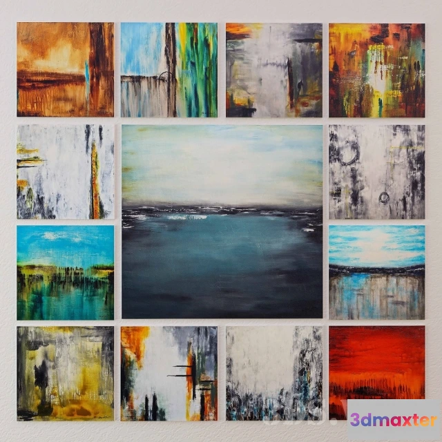 1603524 - decoration - Abstract acrylic painting 3D Max