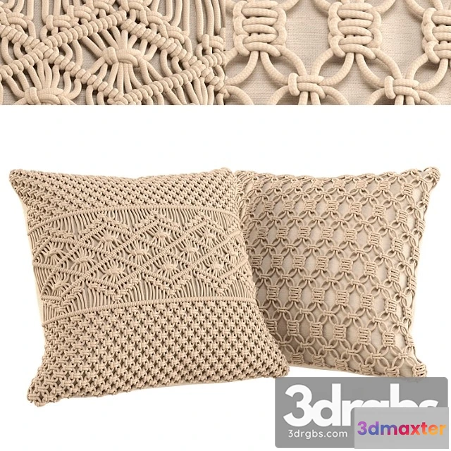 1022342 - Cushion set 01 - macrame boho