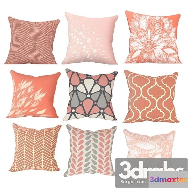 1022346 - Decorative coral and pink pillows