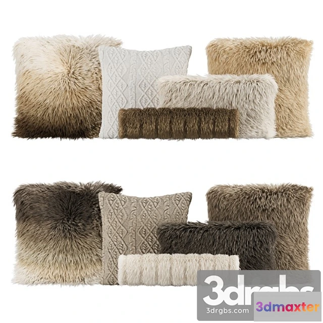 1022412 - Fur pillow set 003