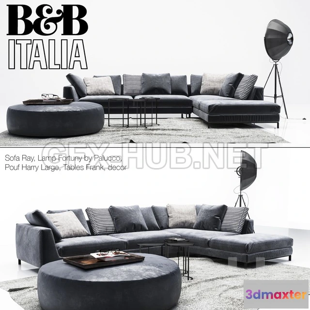 1073230 - B  B Italia Diwan Ray with pillows - 206787