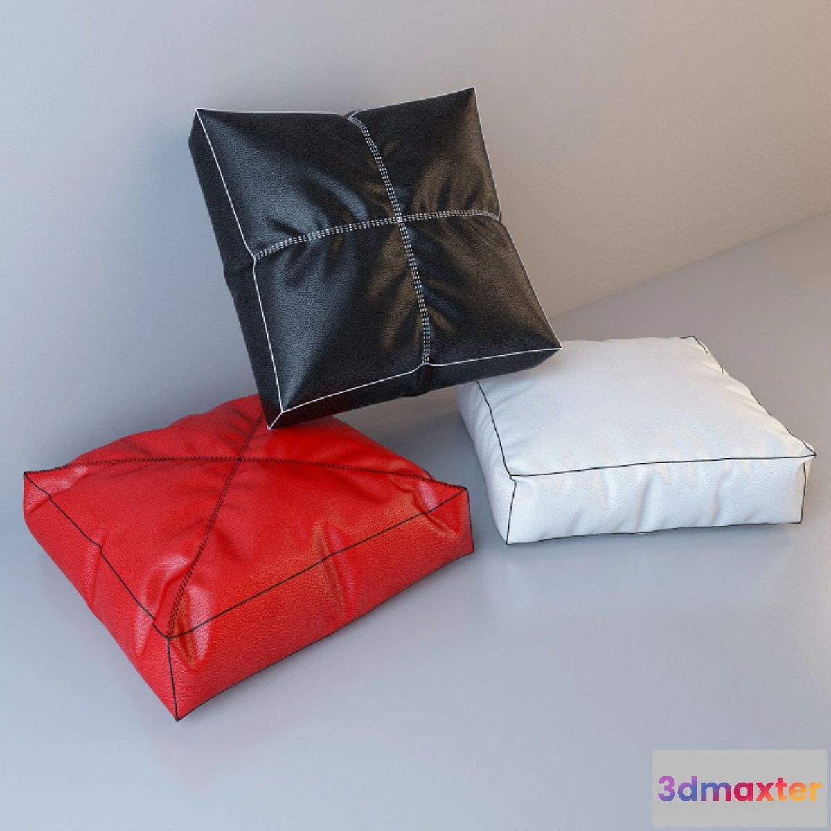 1293149 - Black-Red-White-Pillows 3D Max