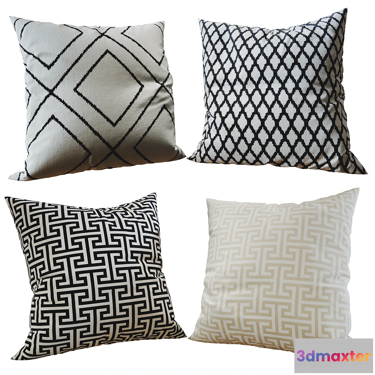 1293325 - Decorative pillows set 223 3D Max