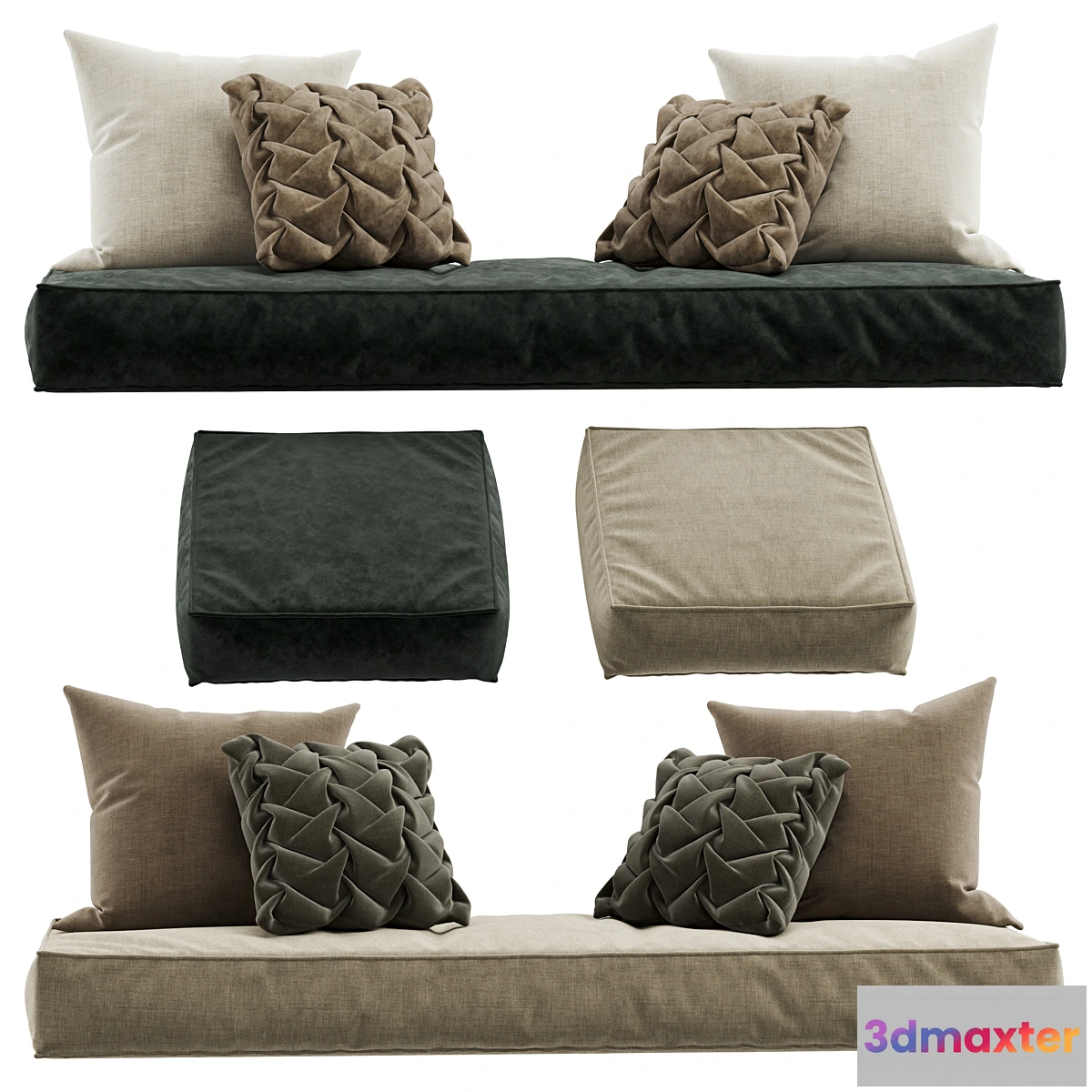 1294326 - Seat pillow set 8 3D Max