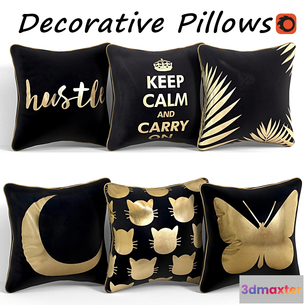 1294920 - Decorative pillows set 126 3D Max