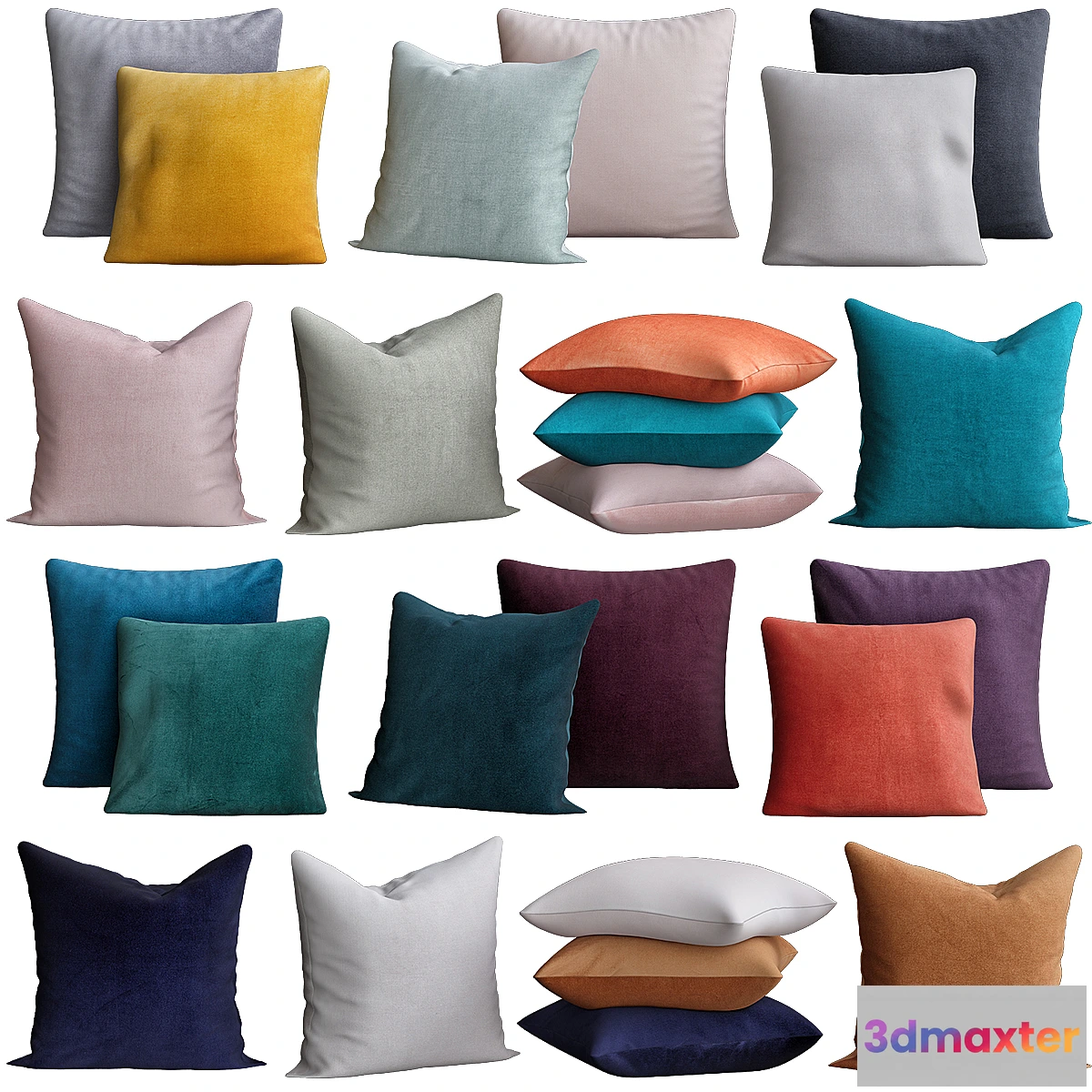 1298133 - Cotton Velvet Cushion Cover H & M 3D Max