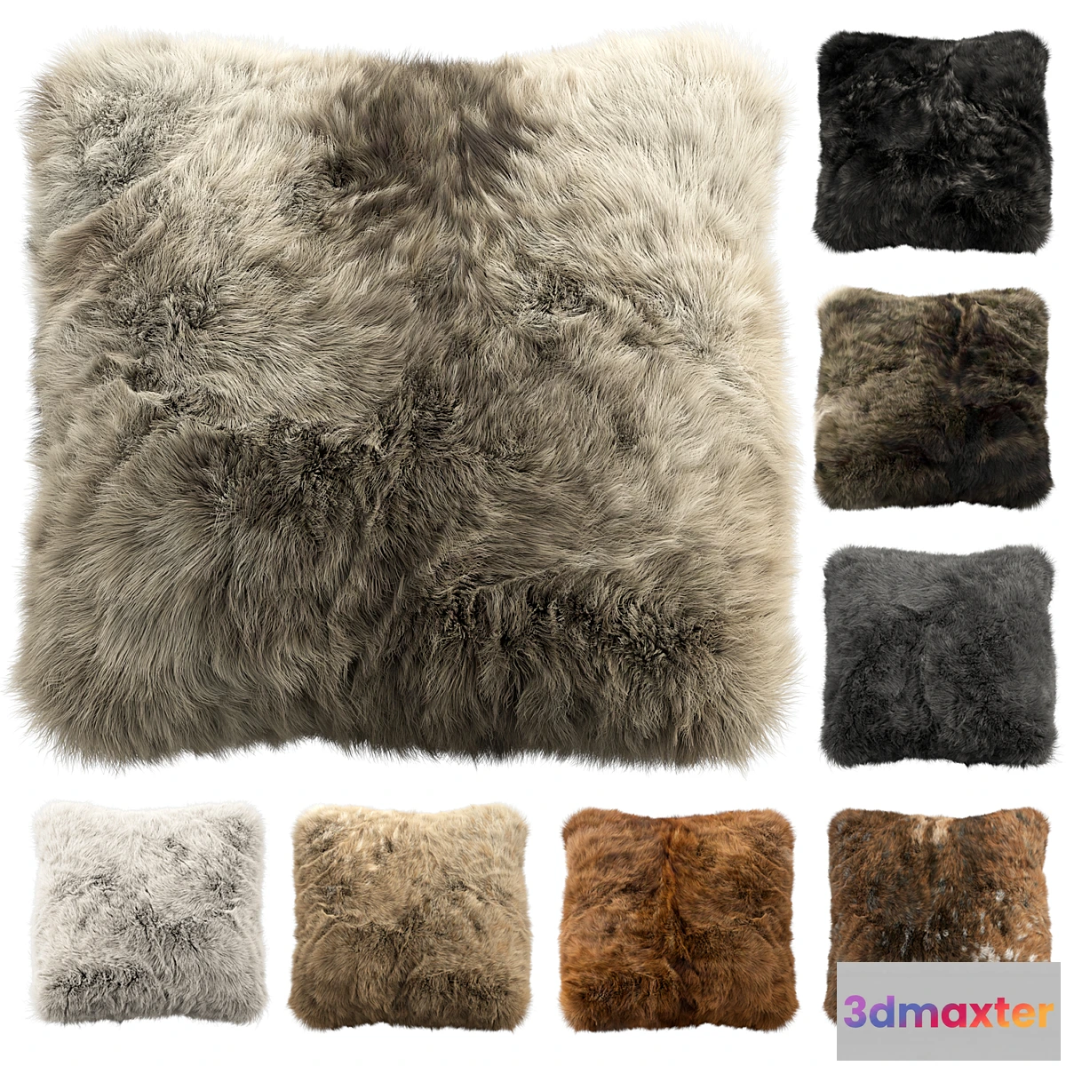1299595 - Fur pillow set 2 - No.2 3D Max