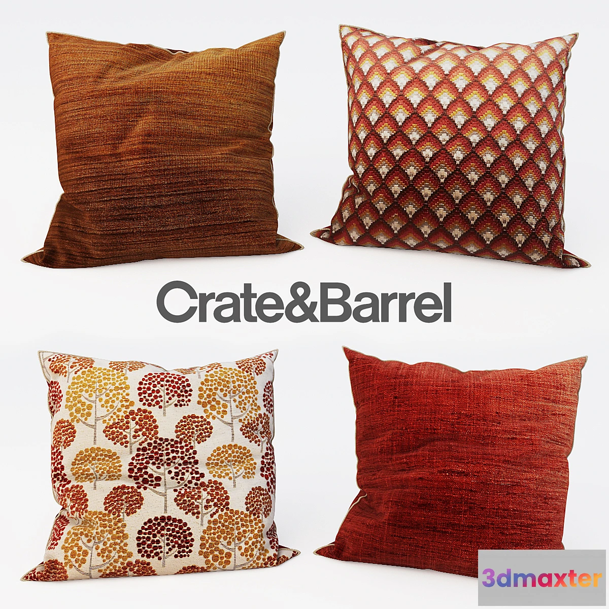 1301793 - CrateandBarrel - Decorative Pillows set 1 3D Max