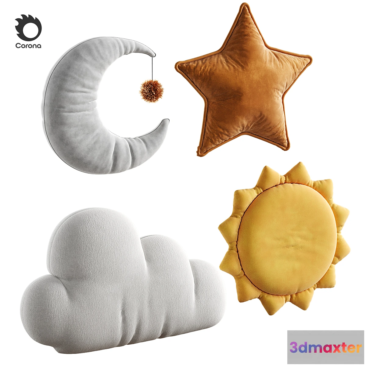 1306152 - decorative pillows 21 3D Max