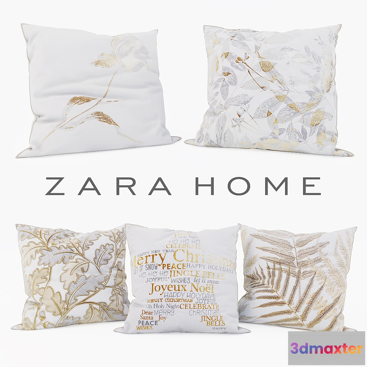 1307635 - Zara Home - Decorative Pillows set 9 3D Max