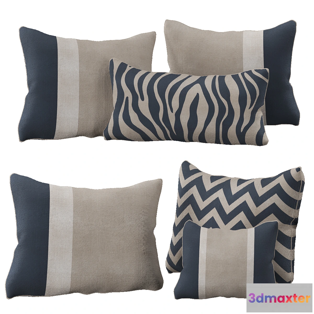 1307750 - Modern pillow set 3D Max