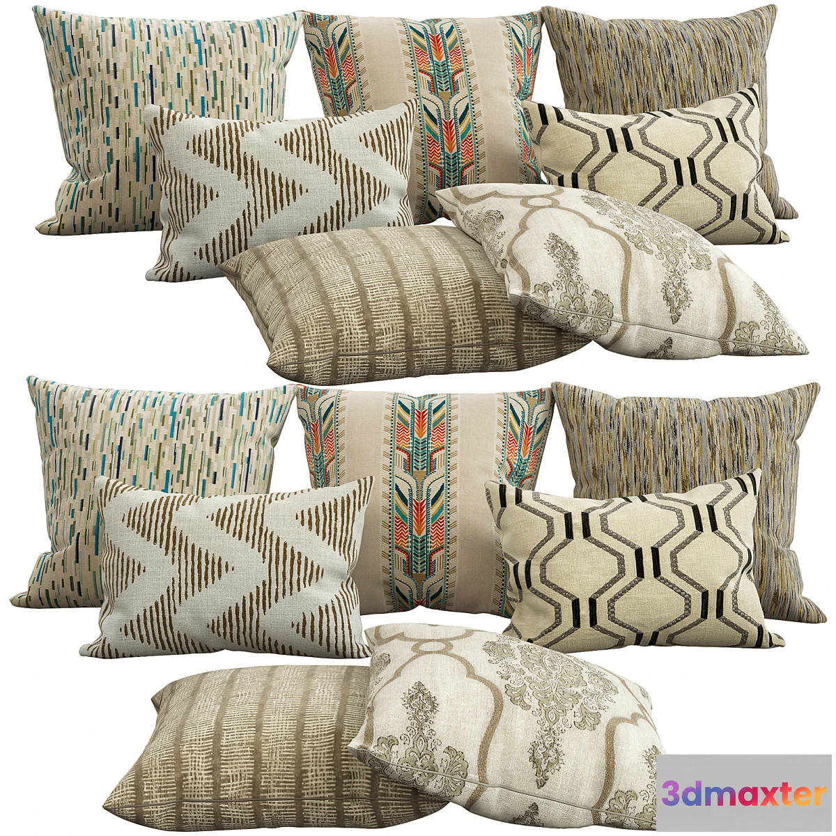 1312076 - Decorative pillows 45 3D Max