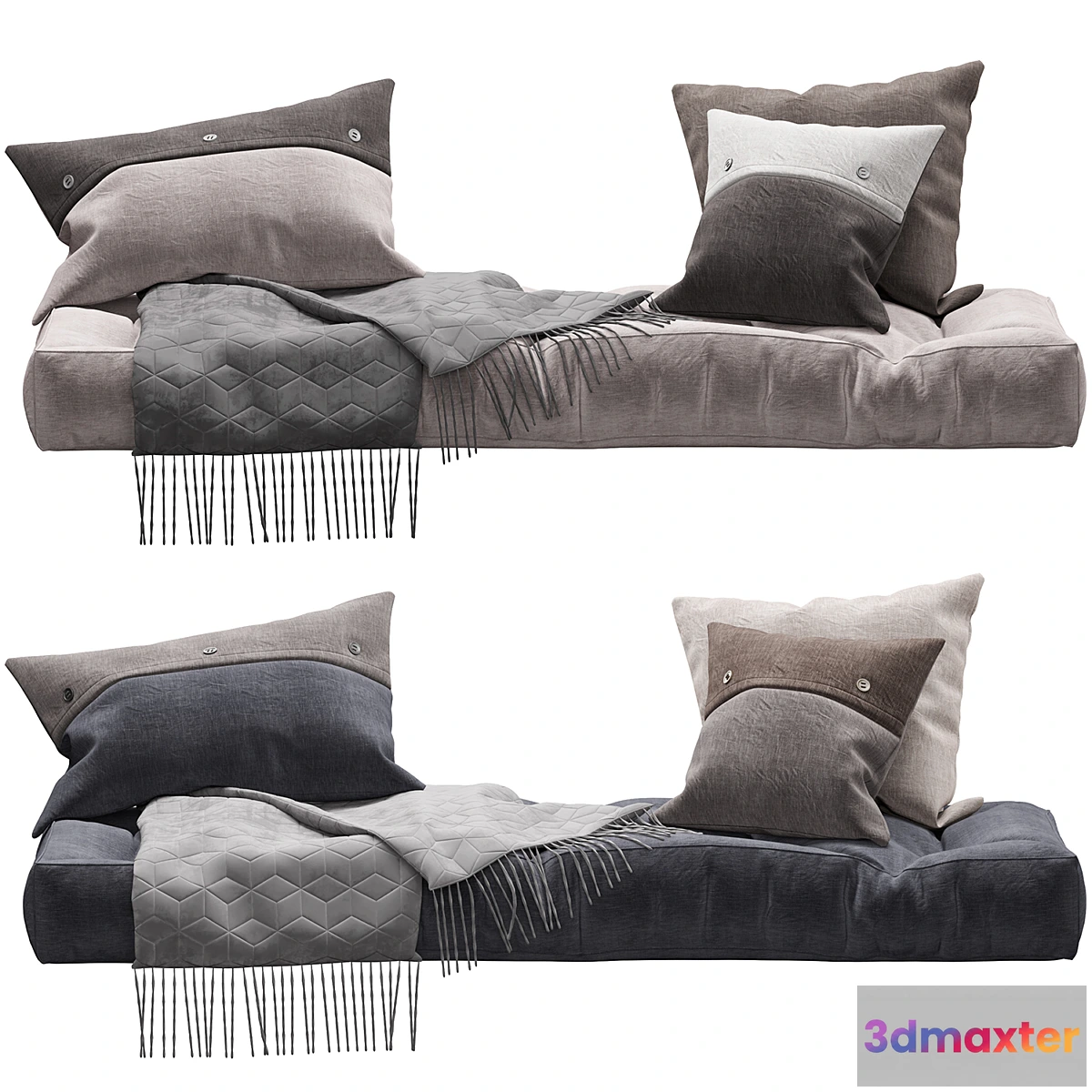 1314695 - Seat pillow set 7 3D Max