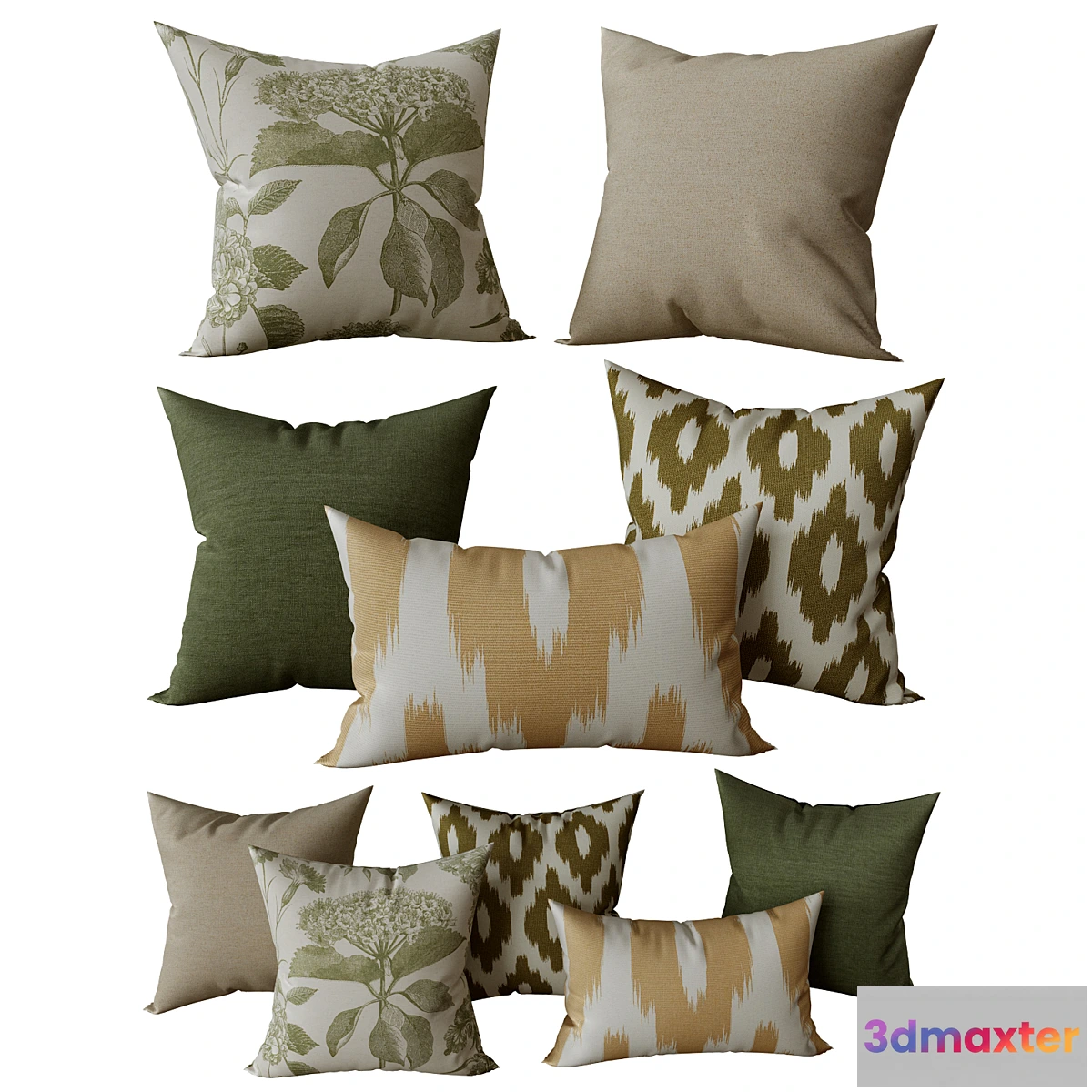 1320940 - Decorative Set Pillow 16 3D Max