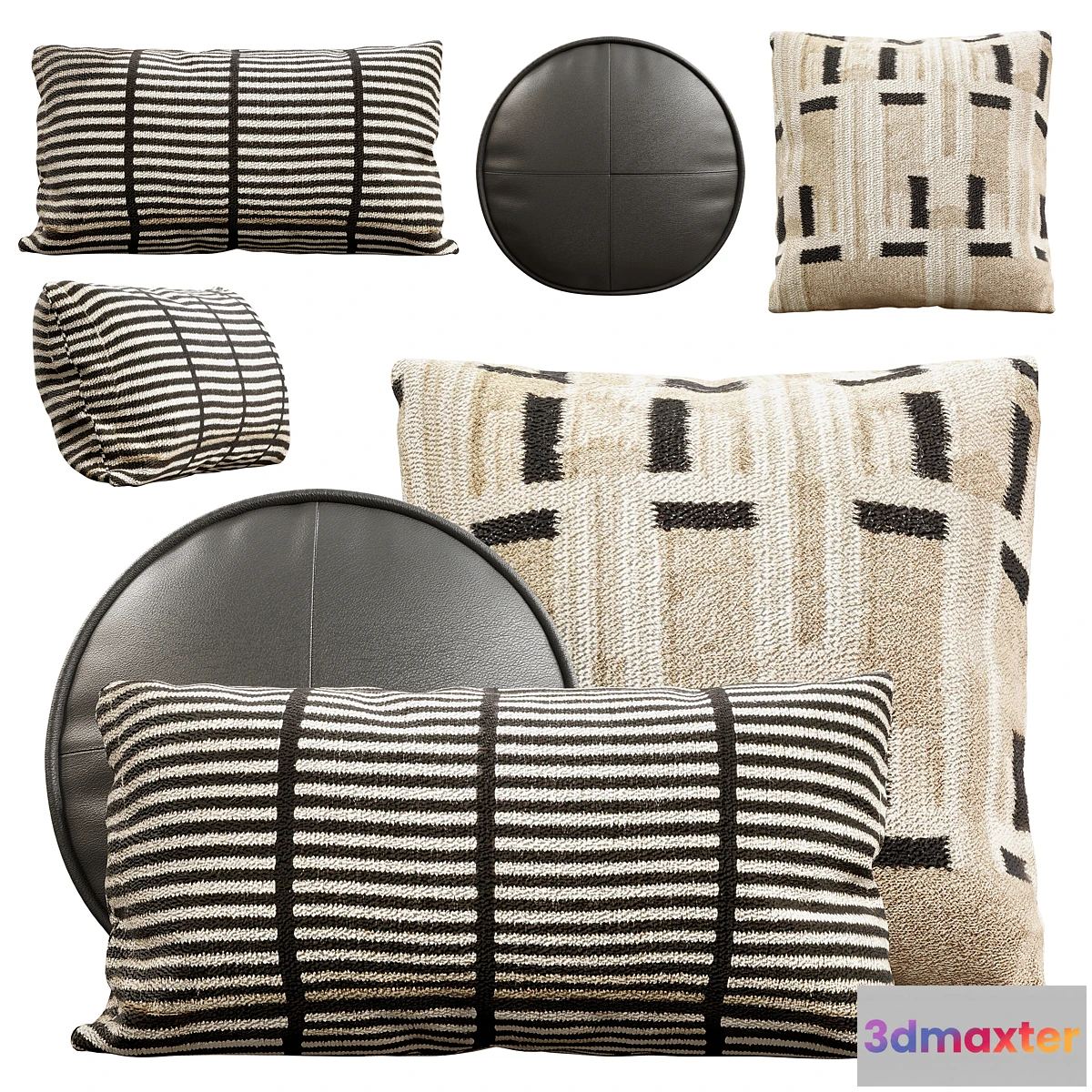 1325386 - CB2 Throw Pillows Set 3D Max