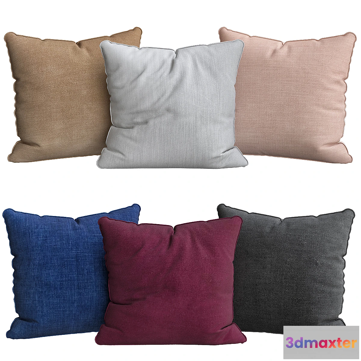 1325561 - WASHED VELVET PILLOW COVERS 3D Max