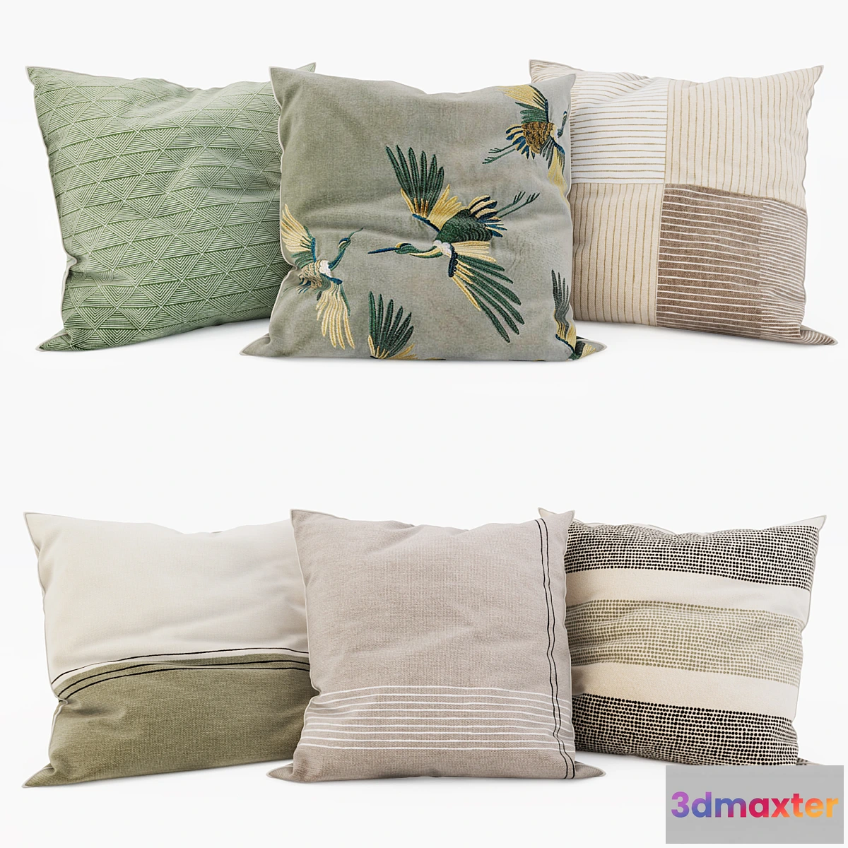 1328822 - H & M Home - Decorative Pillows set 14 3D Max