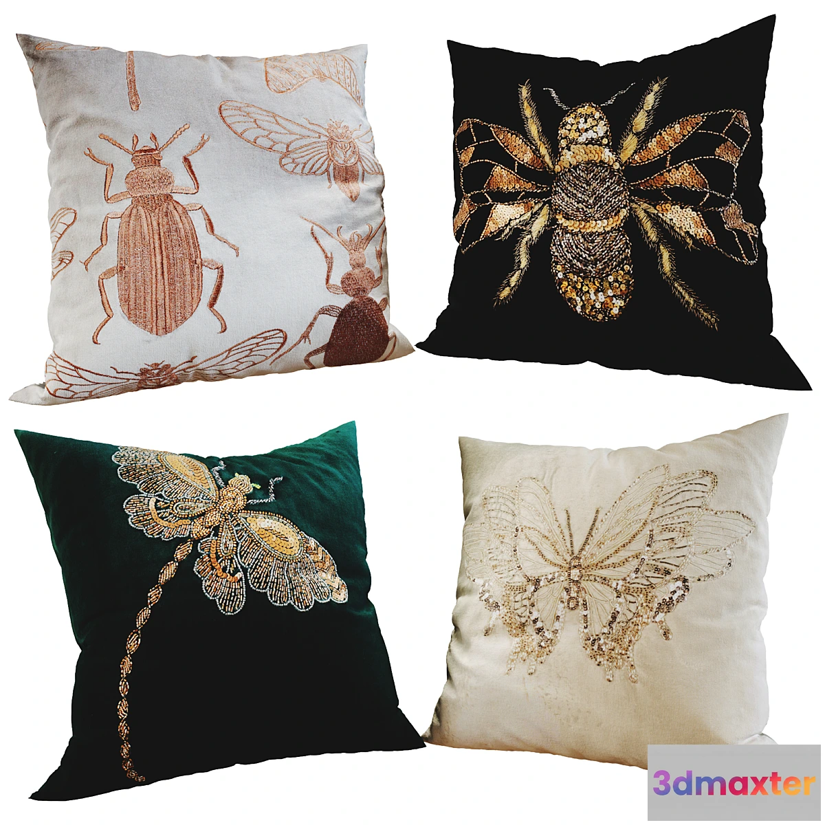 1331482 - Decorative pillows set 186 3D Max