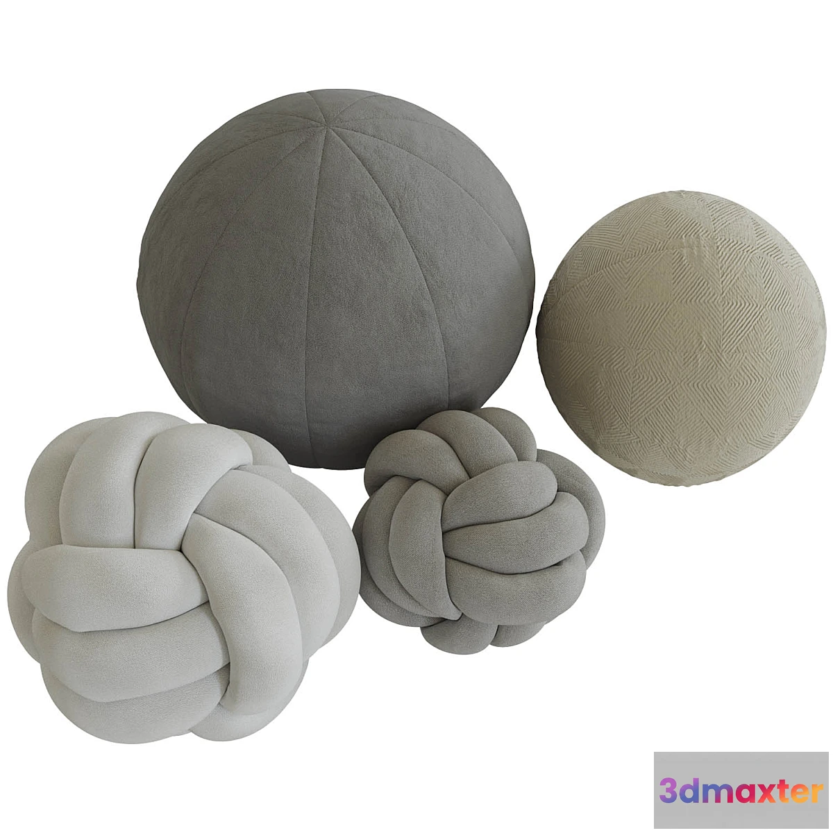 1337007 - Knot pillow and sphere pillow - No.2 3D Max