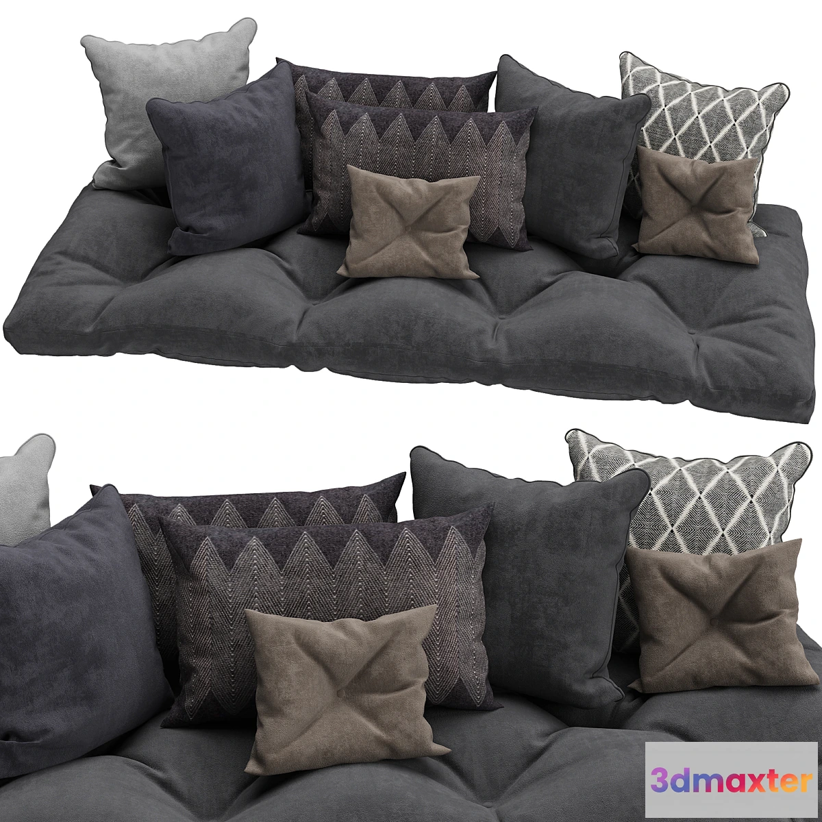 1342790 - Decorative Pillows set 8 3D Max