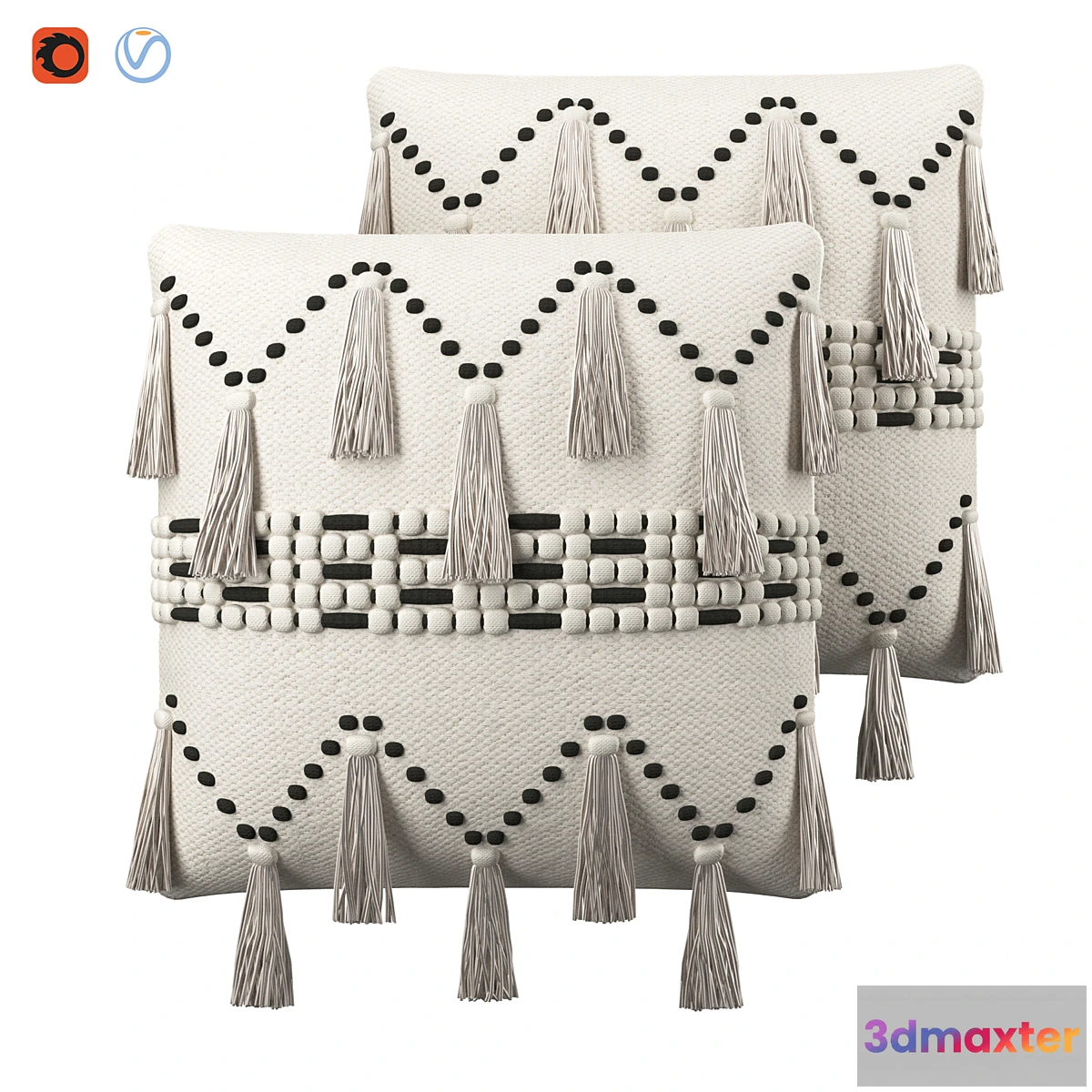 1345609 - Tassel cushion 3D Max