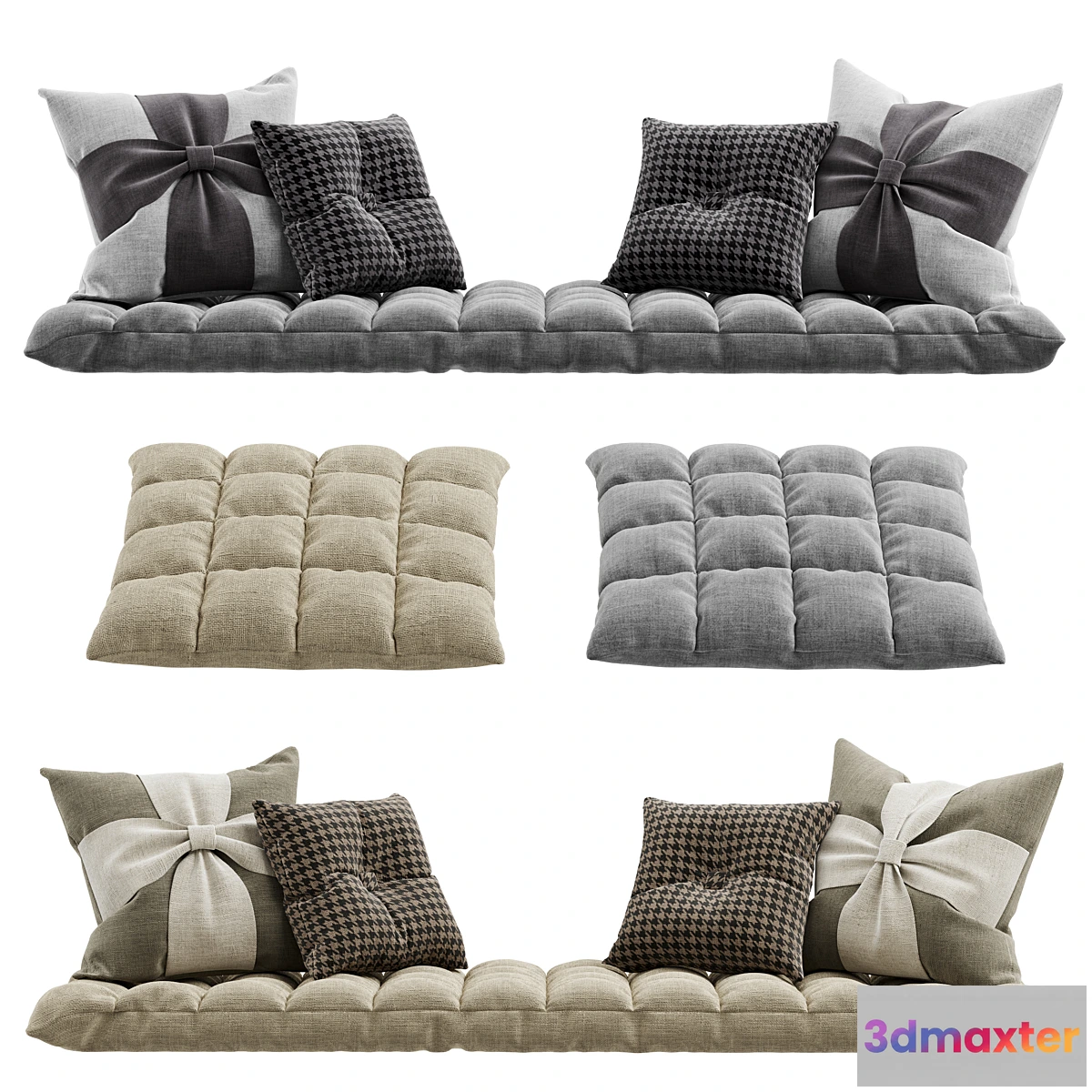 1346473 - Seat pillow set 4 3D Max