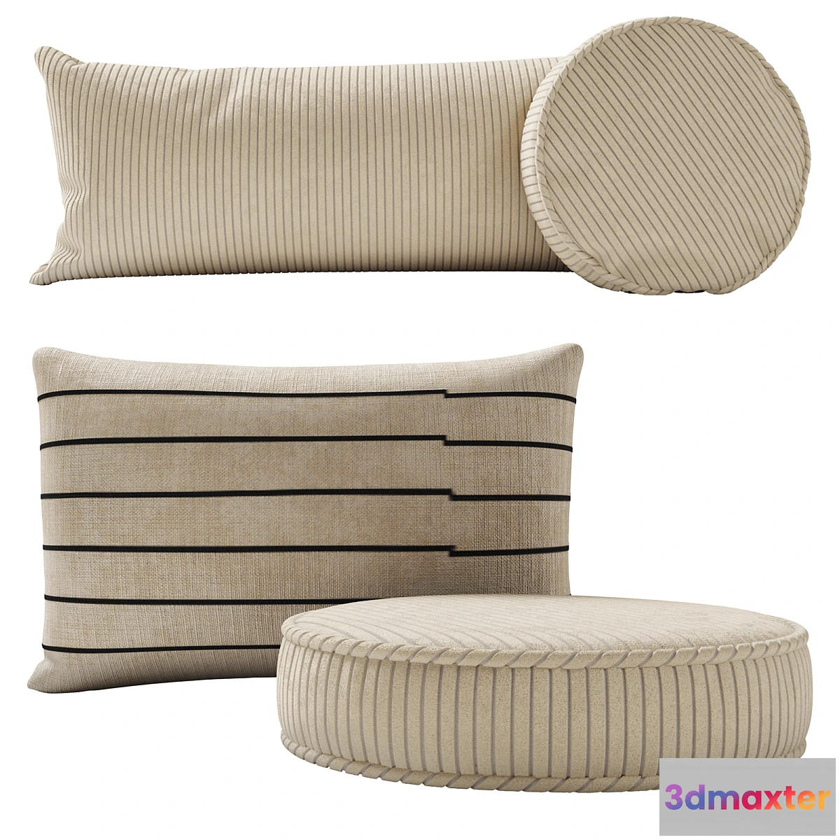 1347492 - Crate and Barrel pillow set 3D Max
