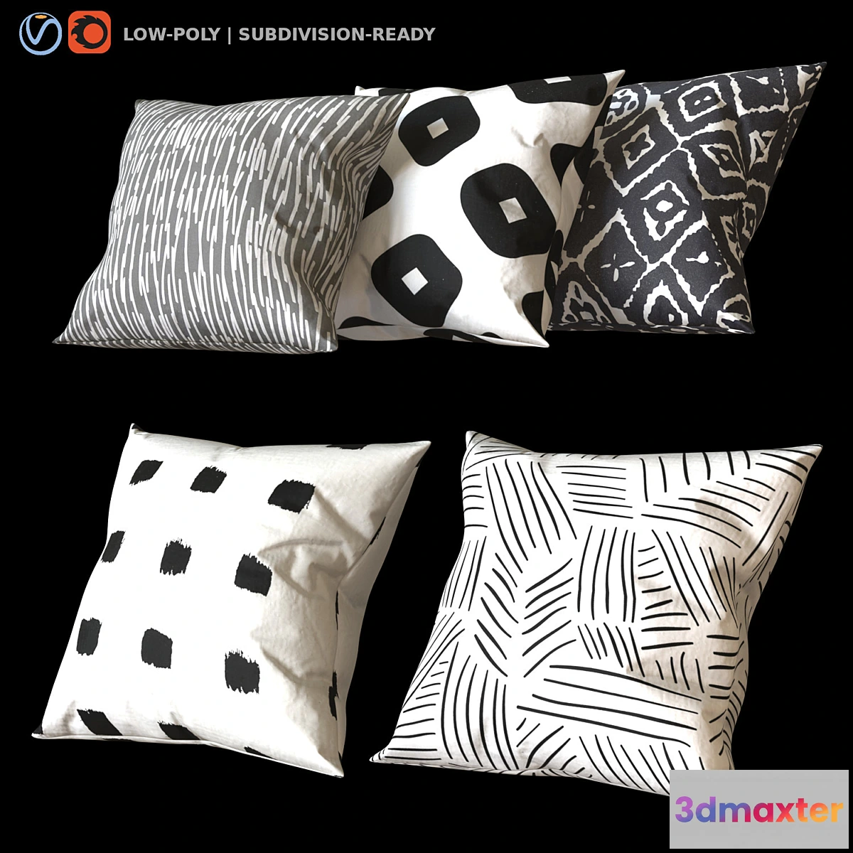 1354582 - Renwil pillow set 3D Max