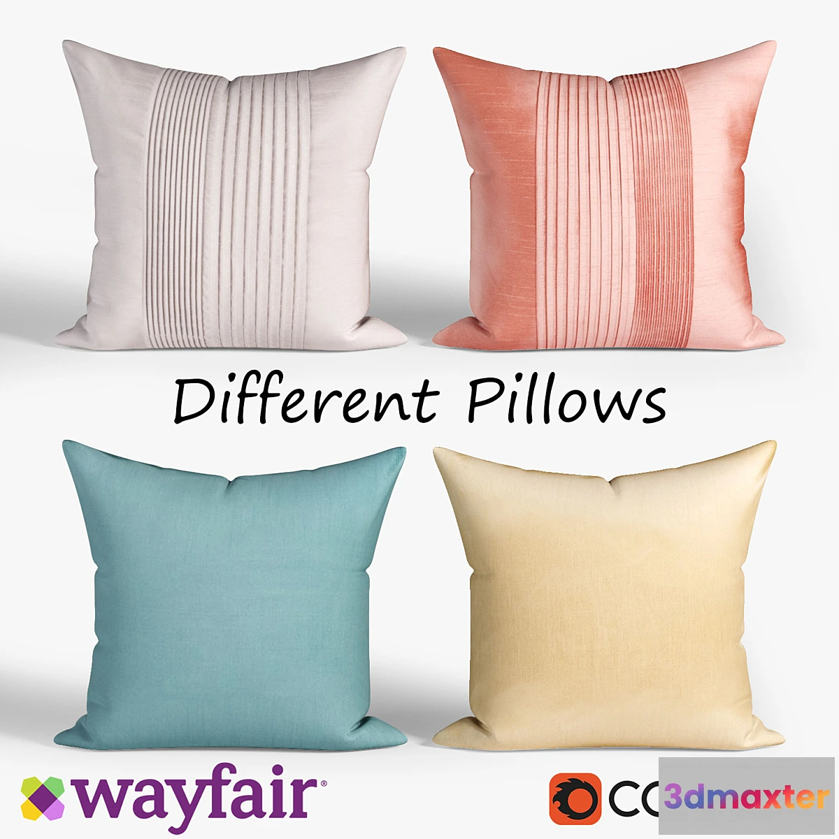 1394998 - Decorative pillows Wayfair. set 025 3D Max