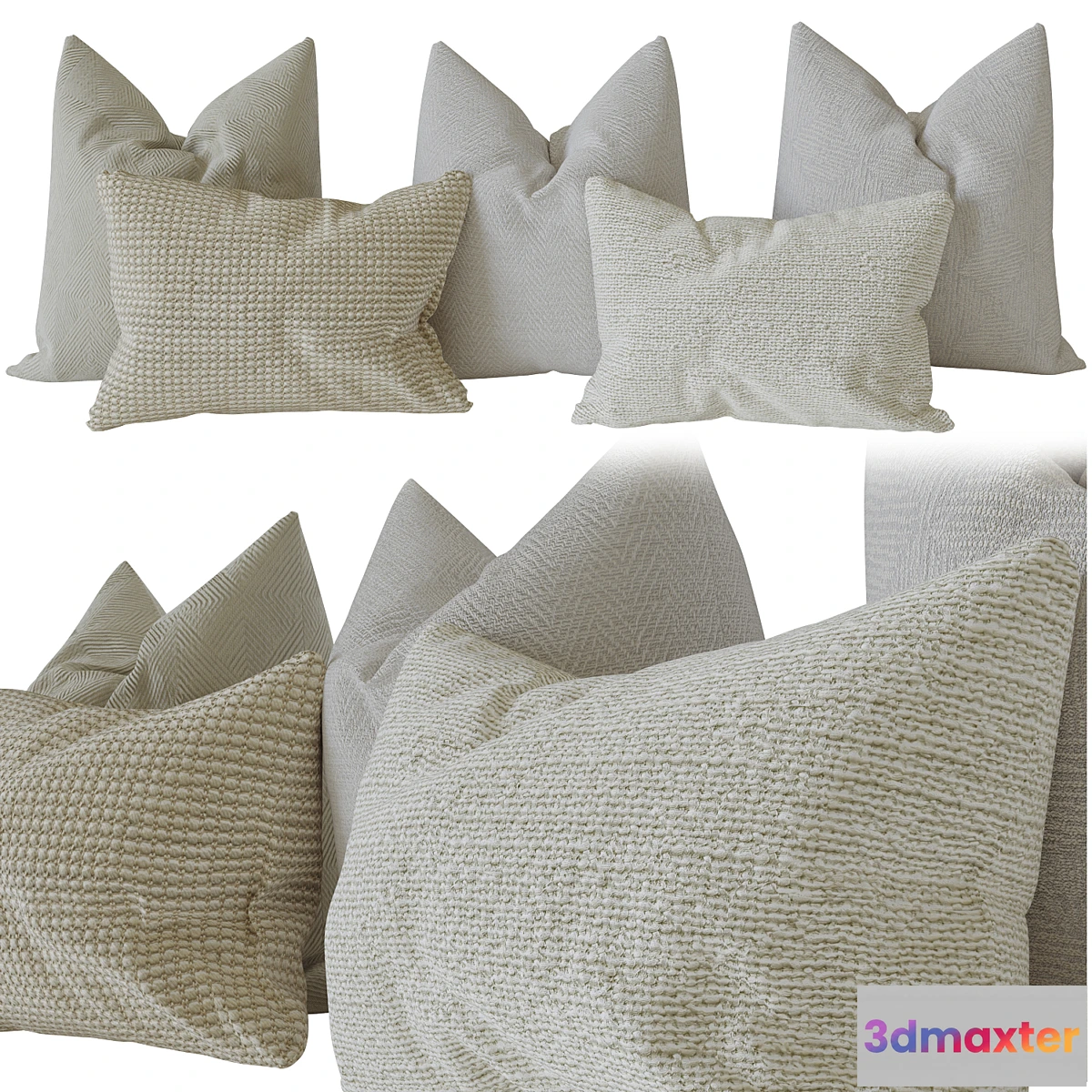 1395126 - Decorative set pillows 10 3D Max