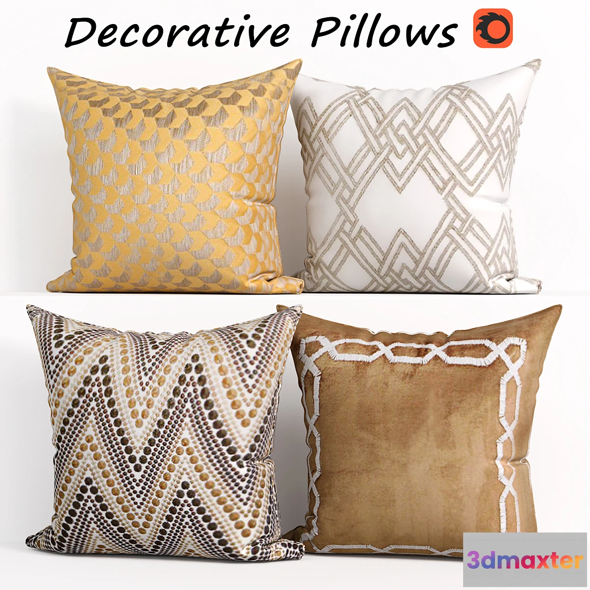 1403522 - Decorative Pillow set 182 Etsy 3D Max