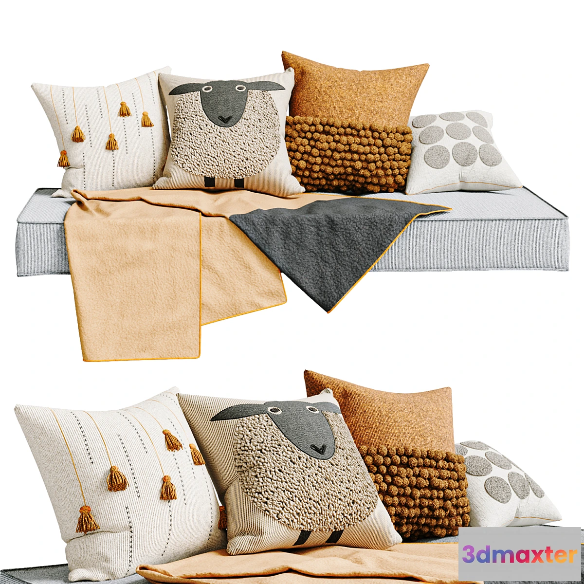 1403800 - Decorative pillows for a children’s room 3D Max