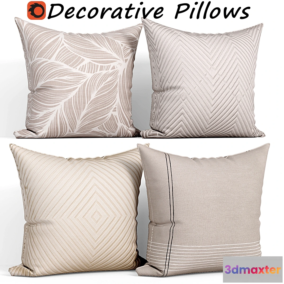 1406318 - Decorative pillows set 116 3D Max