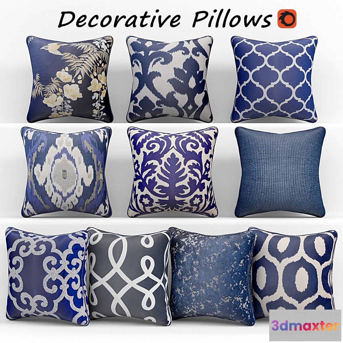 1420672 - Decorative pillows set 140 3D Max